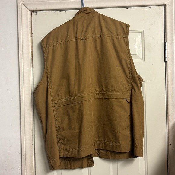 Mens Utility Outdoor Vest Tan Size XXL Outdoor Life 7 Pockets - Picture 4 of 4